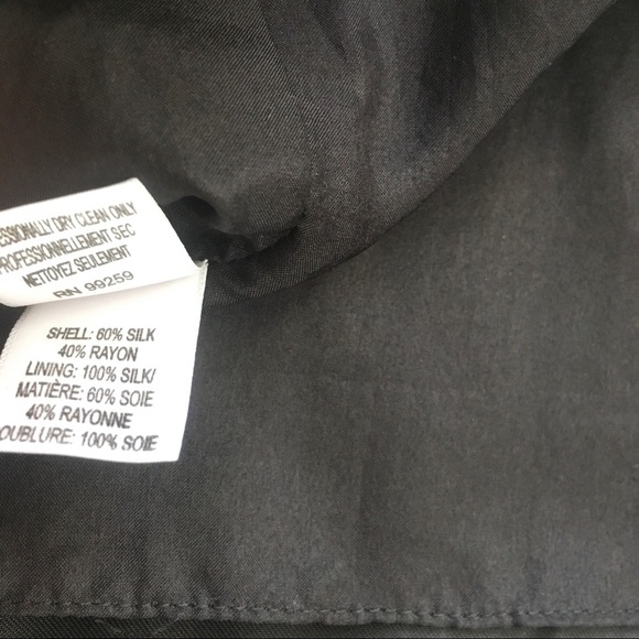 Vera Wang Lavender Label Size 2 Strapless Dress Silk Blend Black Formal Mini - Picture 10 of 10